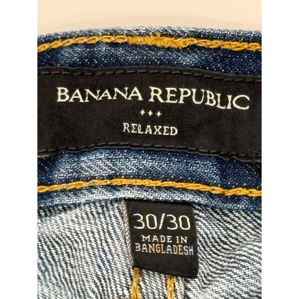 Banana Republic Relaxed Fit Mens Medium Wash Blue‎ Denim Straight Leg Sz 30x30